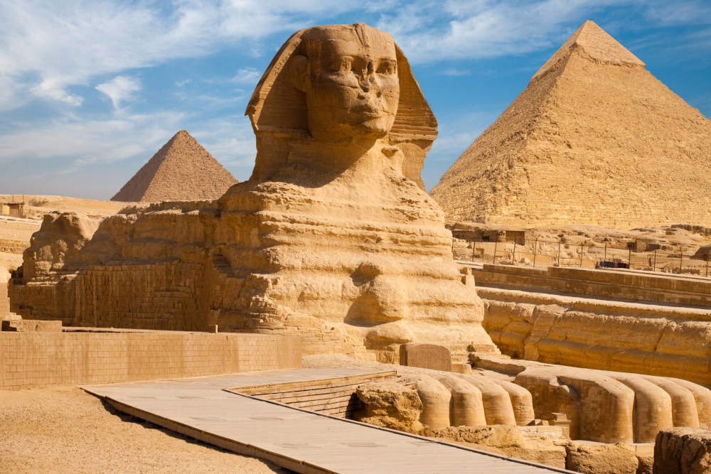 S 01 Giza Sphinx with Pyramids